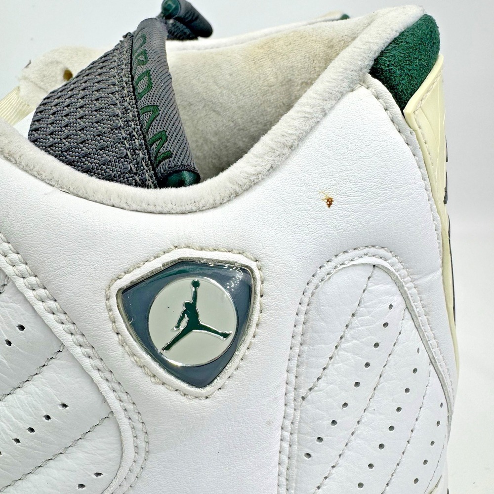 Nike Air Jordan 14 Retro Forest Green White 2005 Size 13 311832-131 No Laces - Picture 10 of 16